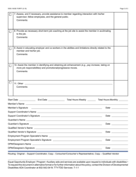 Form DDD-1403E Job Coach Agreement Individual Supported Employment Services - Arizona, Page 2