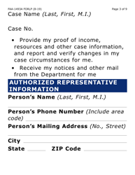 Form FAA-1493A-LP Nutrition Assistance Authorized Representative Request (Large Print) - Arizona, Page 3
