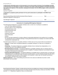 Form WIO-1027A Wioa Title Ib Applicant Statement - Arizona, Page 2