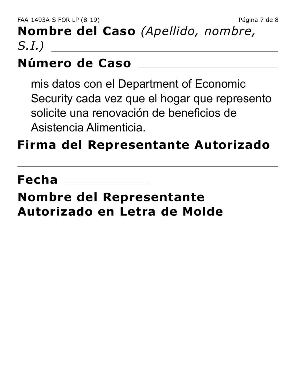 Formulario FAA-1493A-LPS Solicitud De Representante Autorizado (Letra Grande) - Arizona (Spanish), Page 7