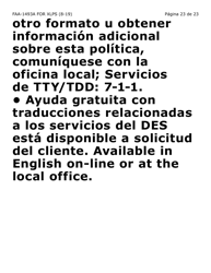 Formulario FAA-1493A-XLPS Solicitud De Representante Autorizado (Letra Extra Grande) - Arizona (Spanish), Page 23