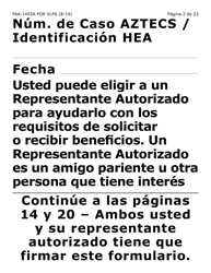 Formulario FAA-1493A-XLPS Solicitud De Representante Autorizado (Letra Extra Grande) - Arizona (Spanish), Page 2