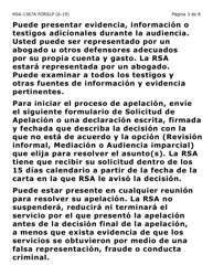 Formulario RSA-1367A-SLP Solicitud De Apelacion (Letra Grande) - Arizona (Spanish), Page 3