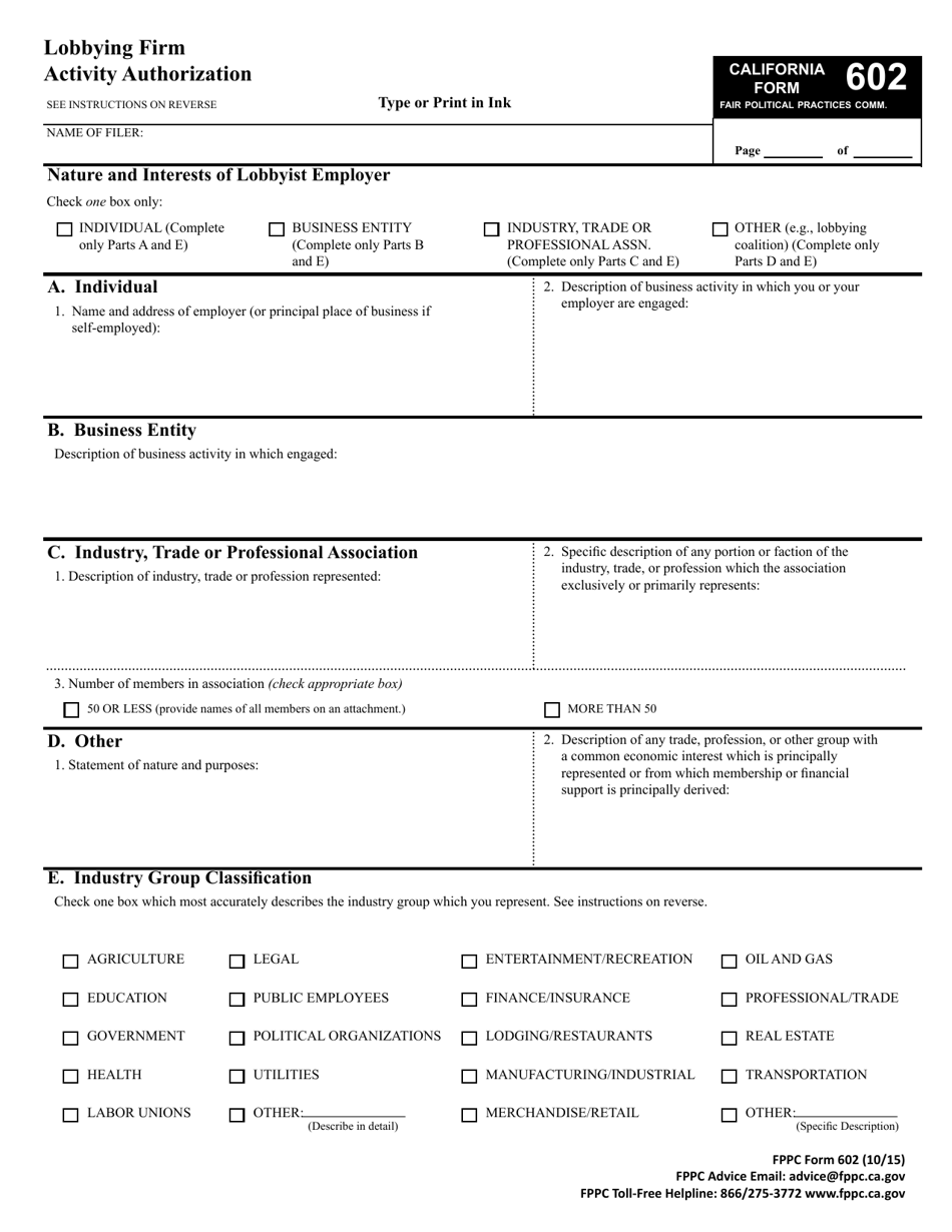 Form 602 - Fill Out, Sign Online and Download Printable PDF, California ...