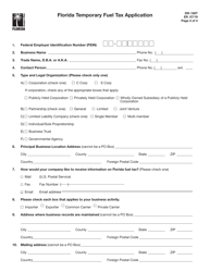 Form DR-156T Florida Temporary Fuel Tax Application - Florida, Page 2