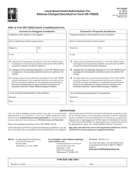 Document preview: Form DR-700026 Local Government Authorization for Address Changes Described on Form Dr-700025 - Florida