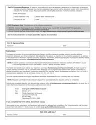 Form DR-700025 Objection to Address/Jurisdiction Database for Local Communications Services Tax and Local Insurance Premium Tax Service Address Assignment - Florida, Page 2