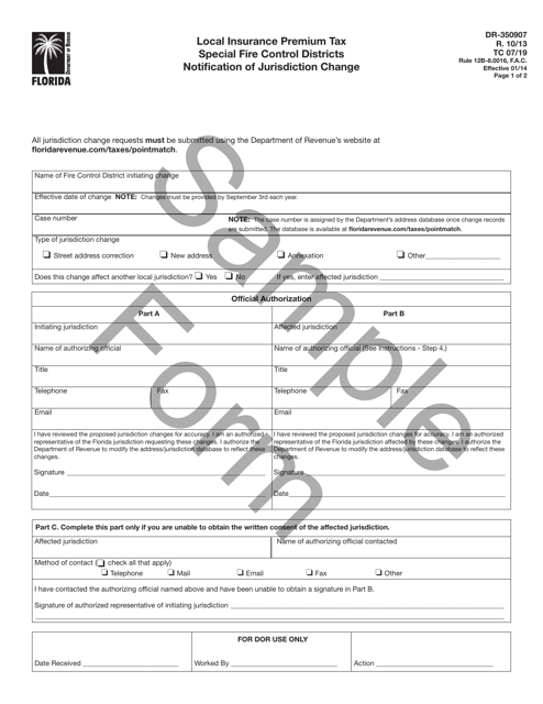 Form DR-350907  Printable Pdf