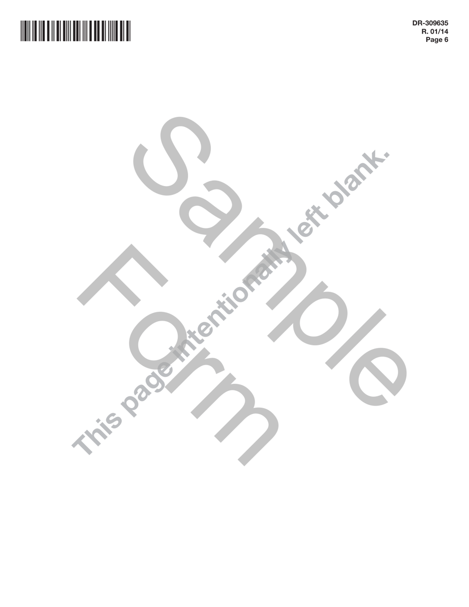 Form DR-309635 Blender Fuel Tax Return - Florida, Page 6