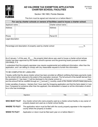 Document preview: Form DR-504CS Ad Valorem Tax Exemption Application Charter School Facilities - Florida
