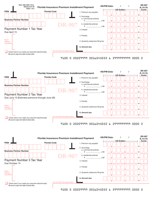 Form DR-907  Printable Pdf