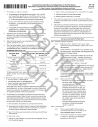 Form DR-138 Application for Fuel Tax Refund Agricultural, Aquacultural, Commercial Fishing or Commercial Aviation Purposes - Florida, Page 2