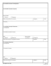 DA Form 3072 Waiver of Disqualification for Continued Service in the Regular Army, Page 2