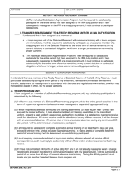 DA Form 3540 Certificate and Acknowledgement of U.S. Army Reserve Service Requirements and Methods of Fulfillment, Page 4