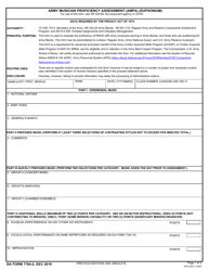 Document preview: DA Form 7764-2 Army Musician Proficiency Assessment (Ampa) (Euphonium)
