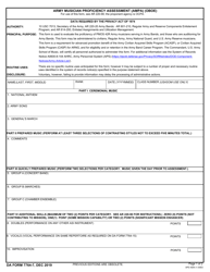 DA Form 7764-7 Army Musician Proficiency Assessment (Ampa) (Oboe)