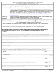 DA Form 7764-11 Army Musician Proficiency Assessment (Ampa) (Percussion)