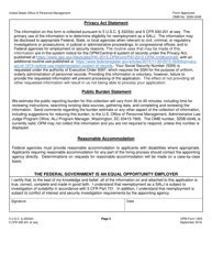 OPM Form 1655 Application for Senior Administrative Law Judge, Page 2