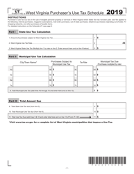 Form IT-140 Schedule UT West Virginia Purchaser&#039;s Use Tax Schedule - West Virginia