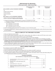 Form 800ES Insurance Premiums License Tax Estimated Payment Voucher - Virginia, Page 2