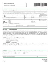 VT Form OIC-671 Offer in Compromise Agreement - Vermont, Page 10