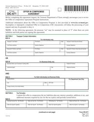 VT Form OIC-671 Offer in Compromise Agreement - Vermont, Page 5