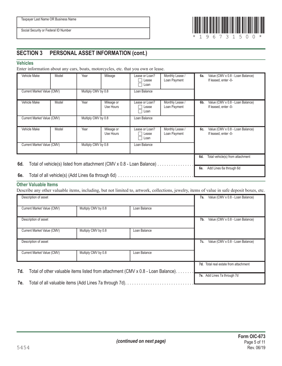 VT Form OIC 673 Fill Out Sign Online And Download Printable PDF