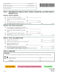 VT Form CTT-646 Wholesale Cigarette and Tobacco Dealer Report and Tax Return - Vermont, Page 4