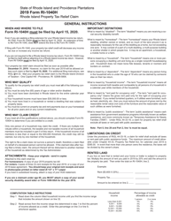 Form RI-1040H Rhode Island Property Tax Relief Claim - Rhode Island, Page 3