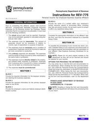 Form REV-775 Personal Income Tax Employee Business Expense Affidavit - Pennsylvania, Page 3