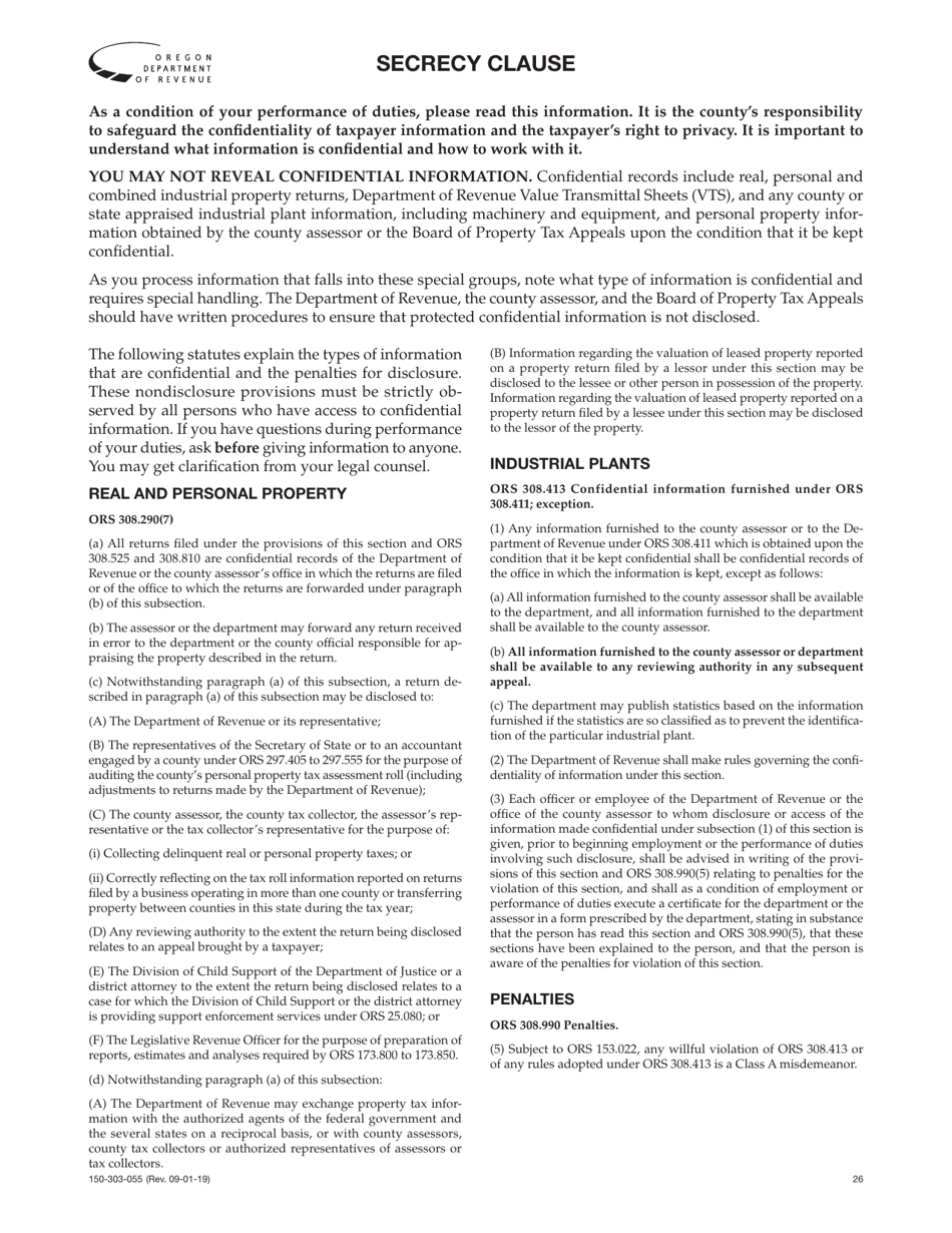 Secresy Form Form 150-303-055 - Fill Out, Sign Online and Download Fillable PDF ...