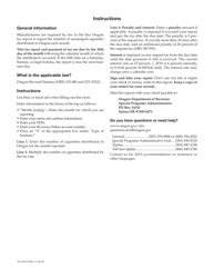 Form OR-512 (150-105-016) Oregon Monthly Tax Report for Nonexempt Cigarettes for Cigarette Manufacturers - Oregon, Page 2