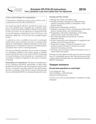 Form 150-102-167 Schedule OR-FCG-20 Farm Liquidation Long-Term Capital Gain Tax Adjustment (Ors 317.063) - Oregon, Page 3