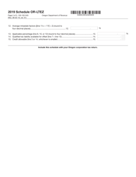 Form 150-102-043 Schedule OR-LTEZ Long-Term Enterprise Zone Facilities Credit - Oregon, Page 2