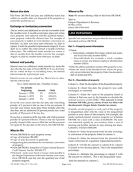 Instructions for Form OR-706-R, 150-104-007 Repayment of Oregon Natural Resource Credit - Oregon, Page 2