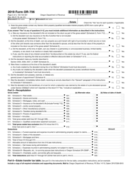 Form OR-706 (150-104-001) Oregon Estate Transfer Tax Return - Oregon, Page 3