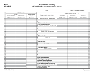 Form OR-LB-30 (150-504-030) Requirements Summary - Oregon, Page 2