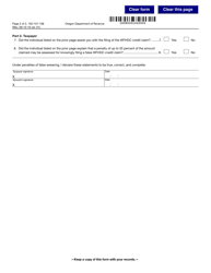 Form 150-101-198 &quot;Due Diligence Checklist for Claiming the Working Family Household and Dependent Care (Wfhdc) Credit&quot; - Oregon, Page 2