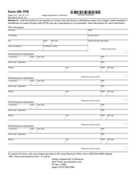 Form OR-TFR (150-101-179) Transfer Notice for Certain Credits - Oregon, Page 2