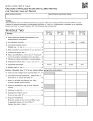 Form OW-8-P-SUP-C Oklahoma Annualized Income Installment Methods for Corporations and Trusts - Oklahoma, Page 2