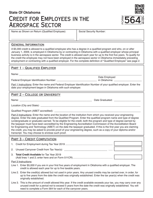 Form 564 2019 Printable Pdf