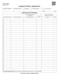 Form STH20061 Lodging Tax Return &#039;supplement&#039; - Oklahoma