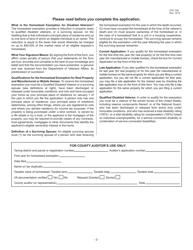 Form DTE105I Homestead Exemption Application for Disabled Veterans and Surviving Spouses - Ohio, Page 2