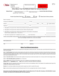 Document preview: Form MVF81-2 Ohio Motor Fuel Tax Refund Claim for School Districts - Ohio
