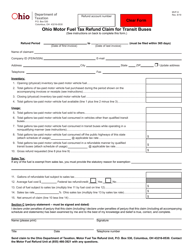 Form MVF-9 &quot;Ohio Motor Fuel Tax Refund Claim for Transit Buses&quot; - Ohio