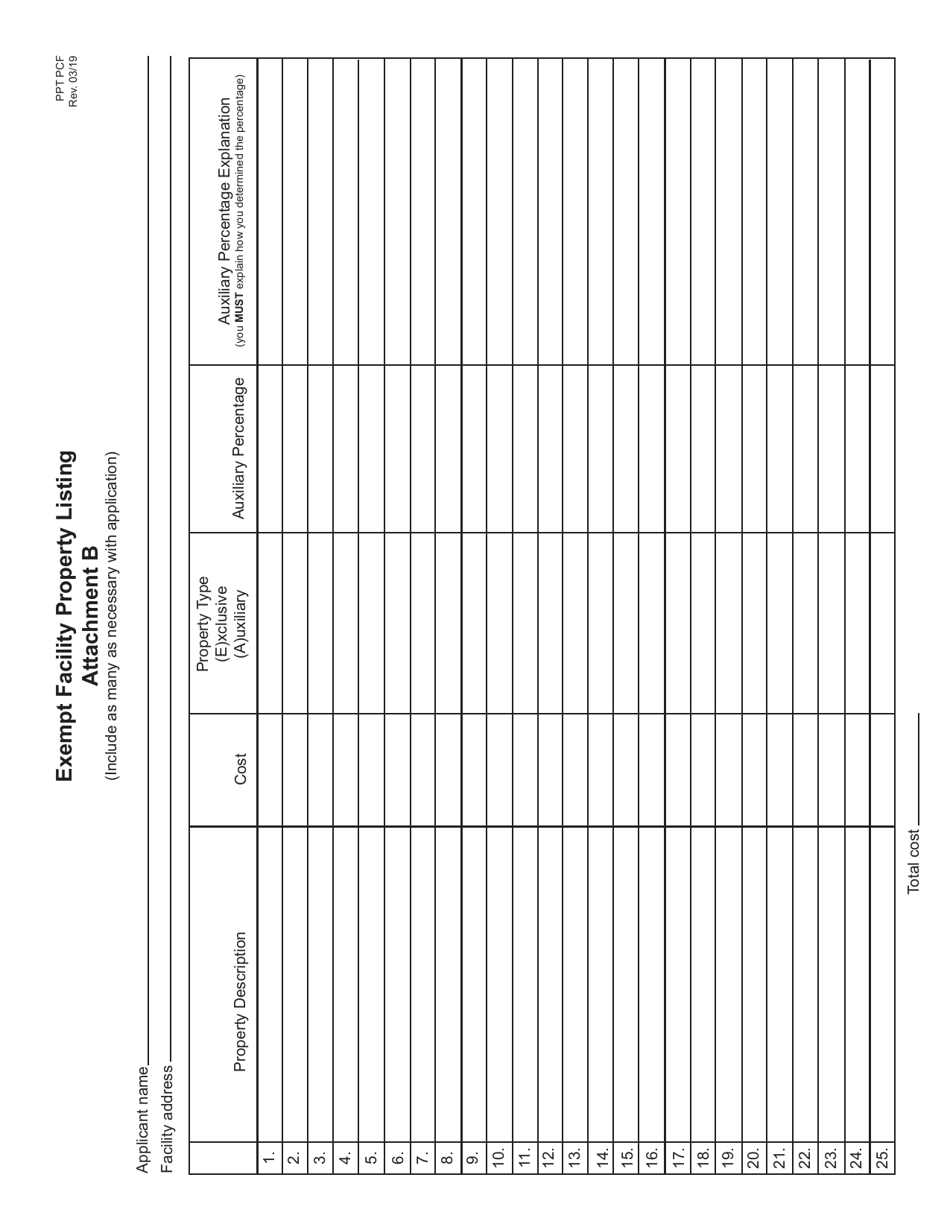 Form PPT PCF Application for Air, Noise or Water Exempt Facility - Ohio, Page 3