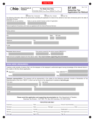 Document preview: Form ST AR Application for Sales/Use Tax Refund - Ohio