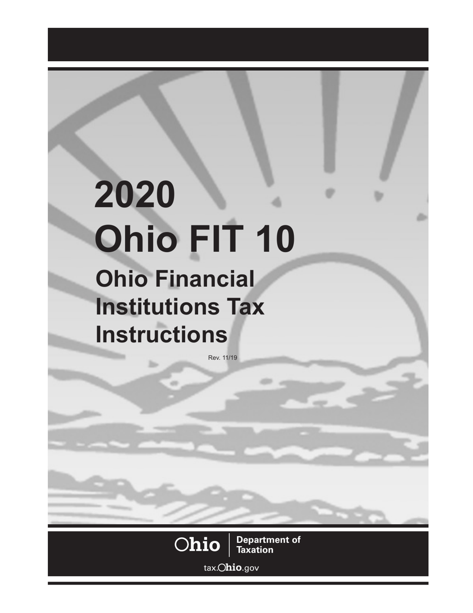 Instructions for Form FIT10 Financial Institutions Tax Report - Ohio, Page 1