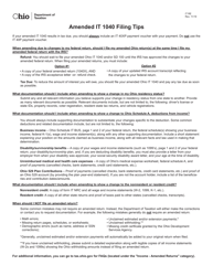 Form IT RE Reason and Explanation of Corrections - Ohio, Page 2