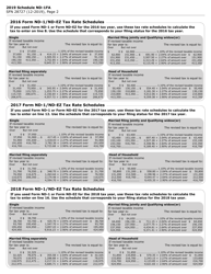 Form ND-1 (SFN28727) Schedule ND-1FA 3-year Averaging Method for Elected Farm Income - North Dakota, Page 4